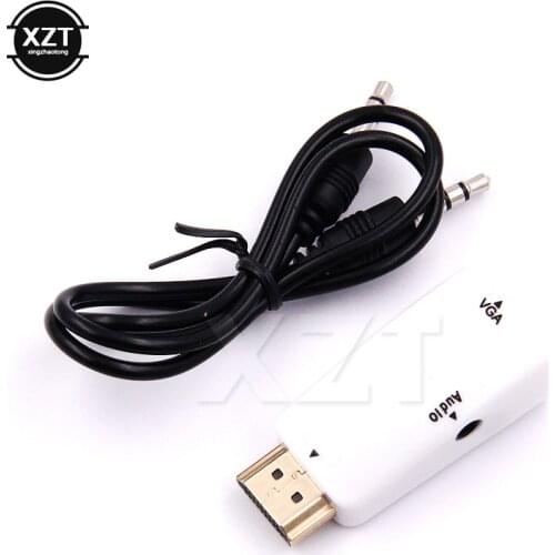 HDMI Male to VGA 15 Pin Female Adapter Video Audio Cable Converter HD 1080P for PC Laptop TV Box Computer Display Projector