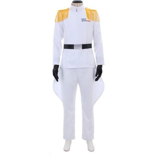Cosplaydiy The World War Imperial Officer Cosplay Costume Navy White Suit Grand Admiral Cosplay Suit L320