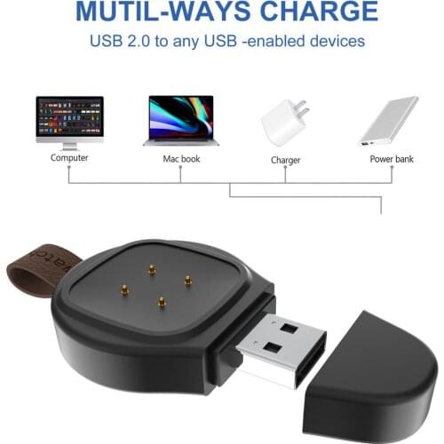 Magnetic USB Charging Dock Station For FitbitVersa 3 Smart Watch Charger Cable USB Data Cradle For FitbitSense Charging Stand