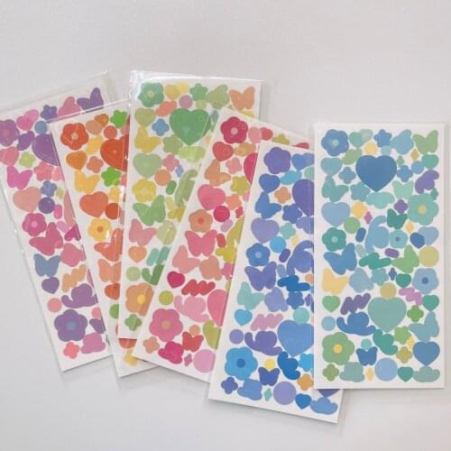 Cute Butterfly Flower Starchaser Album Sticker DIY Scrapbook Collage Phone Diary Happy Planner Gift Sealing Decoration