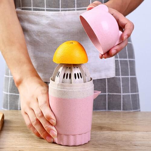 Cute Hand Press Juicer Tool Household Manual Lemons Orange Juicer Hand Manual Press Kitchen Fruit Squeezer Machine Press Cup