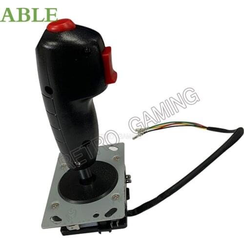 Mini grab Arcade flight yoke stick 8 way joystick with two trigger top fire arcade joystick for flying game Raiden 4