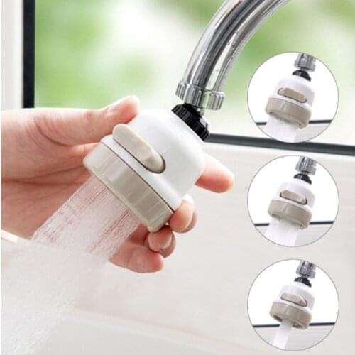 Kitchen Sink Faucet Sprayer Head Adjustable 360 ° Rotating Movable Tap Water Filter Splash Regulator With 3 Switch Mode