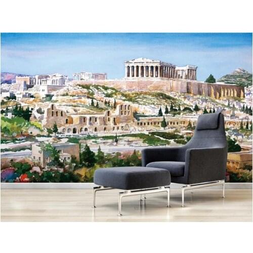 Custom mural 3d photo wallpaper Classical Greek architecture retro castle home decor living room wallpaper for wall 3 d