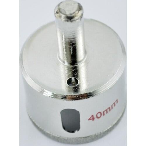 New SODIAL(R) Diamond Coated Tip 40mm Glass Hole Saw Cutter Bit