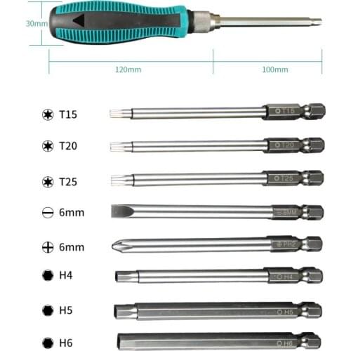 9 In 1 H6.3 Handle Professional Multifunctional Screwdriver Repairing Tools Kit