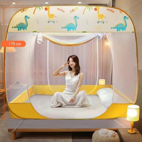 Folding Yurt Mosquito Net Travel Portable Folding Mosquito Net Baby Automatic Mosquito Net Installation-free Foldable Student