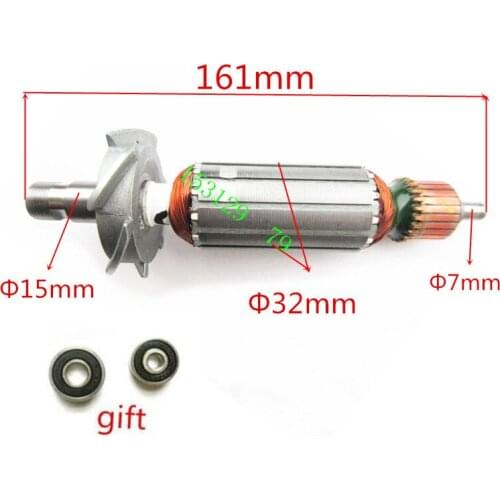 AC 220-240V Armature Motor Rotor Replacement for MAKITA 3703 511919-3 511918-5 rotor Electric Trimmer