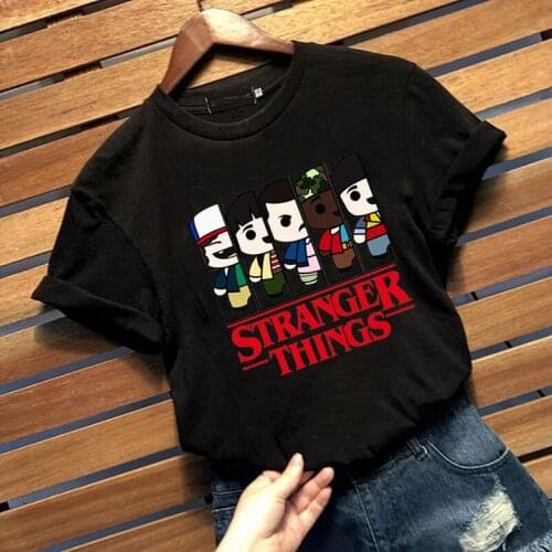 Stranger Things Season 4 T Shirt Women Kawaii Cartoon Summer Tops 2020 T-shirt Funny Upside Down Graphic Tees Unisex Female Tops