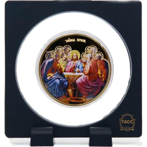 The Last Supper 24k gold plated Colorful coin holiday gifts Business gift Home decorations Accessories Challenge Coin