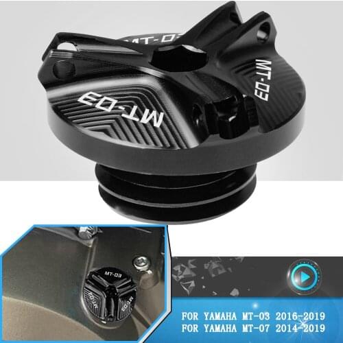 For Yamaha MT-03 MT 03 MT07 MT-07 MT 07 2016-2019 2018 Motorcycle Accessories Engine Oil Cup Plug Cover Motocross Oil Filler Cap