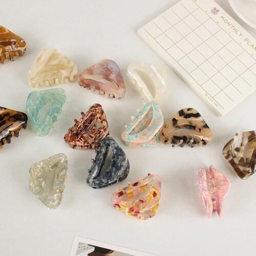 Women Korean Exquisite Glossy Acetate Hair Claws Small Size Leopard Grain Claw Crabs Hair Clamps Headwear Hair Accessories