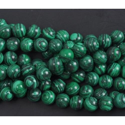 Green Synthesis Peacock Loose Beads Natural Gemstone Smooth Round for Jewelry Making
