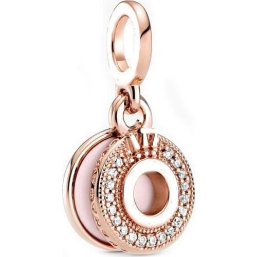 Free Shipping Authentic 925 Sterling Silver Sparkling Pave Crown O Dangle Charm Fit Original Bracelet For Women DIY Jewelry Bead