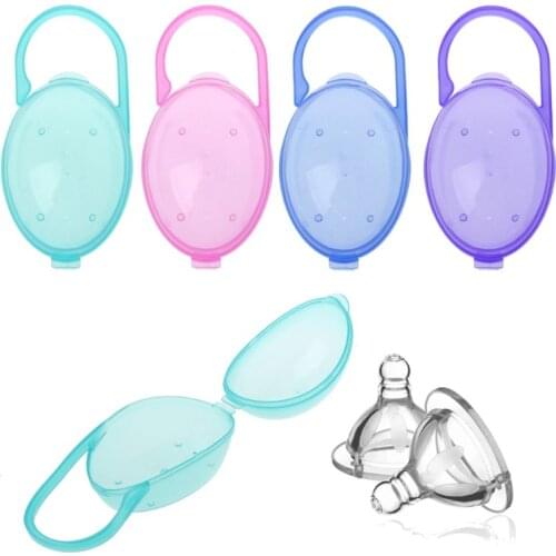 1PCS Baby Solid Pacifier Box Soother Container Holder Pacifier Box Travel Storage Case Safe Holder Pacifier PP Plastic Box