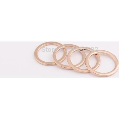10pcs/lot 25mm metal light gold color O Ring bag garment decoration buckles