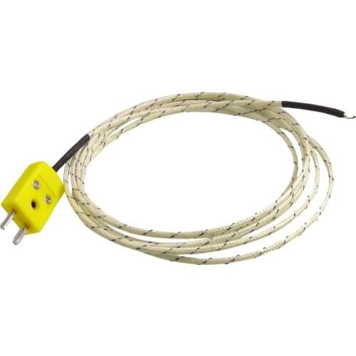 2M Cable K Type Thermocouple Temperature Measuring Probe Sensor White