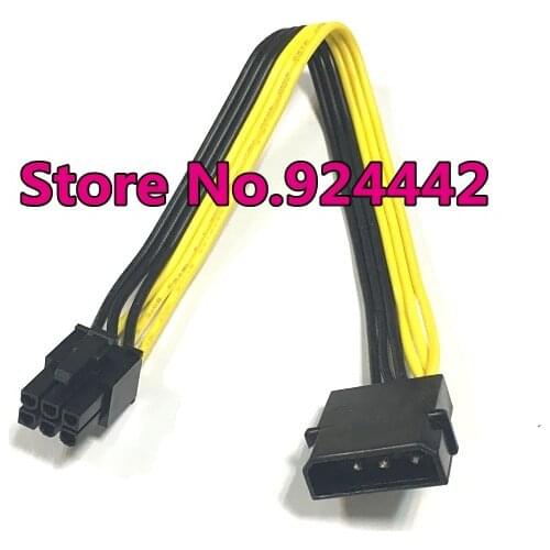 20cm 4 Pin 4P Molex IDE to 6 Pin 6p PCI-E Graphic Card Power Supply Cable Adapter PC Video Card Cord Lead 18AWG Wire