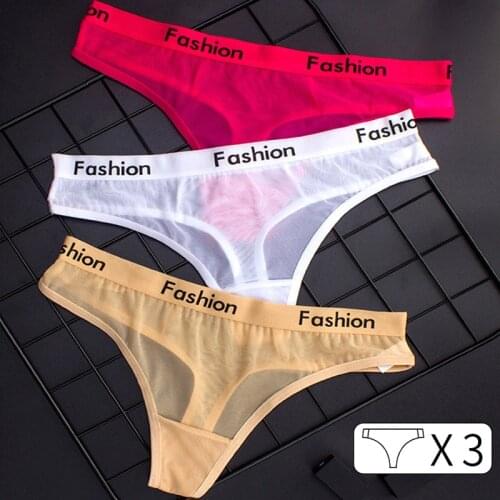 3Pcs Sexy G String Women Briefs Transparent Seamless Girls Panties Thong Ladies T Back Underwear Fitness Yoga Drop Shipping