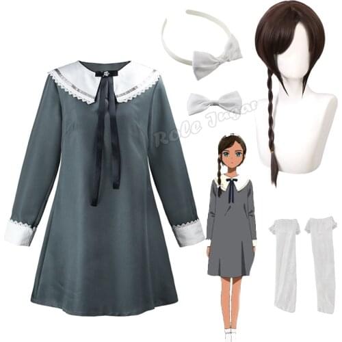 Anime WONDER EGG PRIORITY Neiru Aonuma Cosplay Costume Girls Women Lolita Dresses Wig Outfits Lovely Japanese Dress Halloween