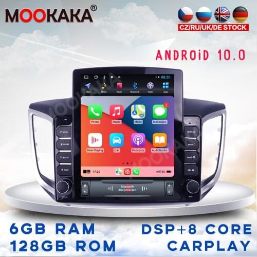 For Hyundai IX25 2014-2018 Car Multimedia Stereo Tesla Screen Android 10 Player Carplay GPS Navigation Head Unit DVD