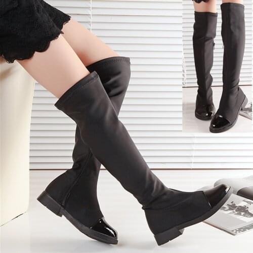 Plus velvet winter boots Parent-child shoes princess elegant girl high-leg boots childrens snow child ever after high boots