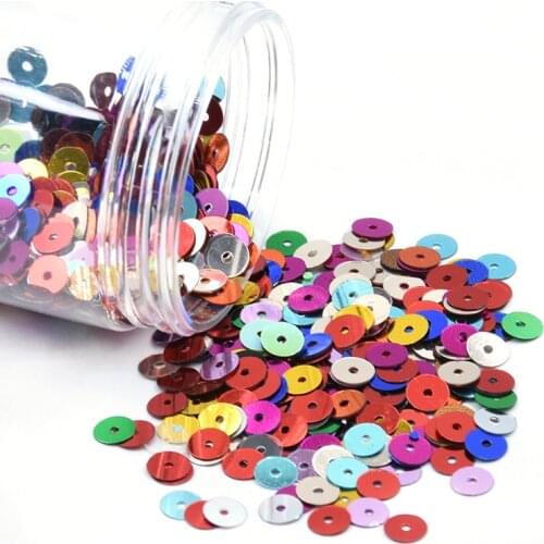 1000Pcs Paillette 5mm Flat Round PVC Loose Sequins Sewing Craft Wedding Decoration Clothes Garment Dress Shoe Caps DIY Accessory