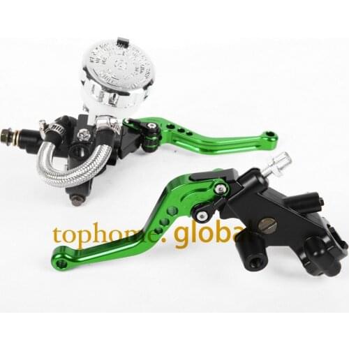 CNC Front Brake Master Cylinder&Clutch Brake Levers 7/8" with Adjustable Fluid Reservoir For Kawasaki ZXR400 All years