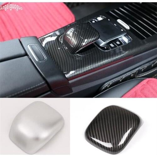 ABS chrome or carbon Car center control decoration Armrests box switch Cover trim For Mercedes Benz A class W177 2019+ sticker