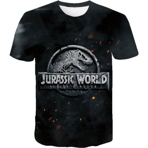 New Jurassic Park T Shirt Men Women 3D Printed T-shirt Casual Funny Tops Jurassic World Tees Children Boy Girl Cool tshirt