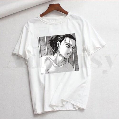 Levi Ackerman Shingeki Attack on Titan AOT Anime Short Sleeve Female Tops Tees Harajuku VintageT Shirts Womens T-shirt