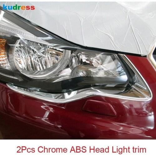 For XV Impreza Hatchback 2012 2013 ABS Chrome Front Headlight Head Light Lamp Cover Trim Trims Frame Lamp Hoods