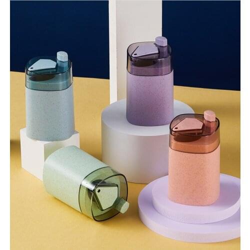 Automatic Toothpick Holder Container Wheat Straw Household Toothpick Bottle Toothpick Box Container Dispenser Holder