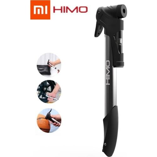 Xiaomi HIMO Mini Pump Inflator 6Bar with Car Bracket Ball Toy Antioxidation 73PSI Pressure Folding Alloy Portable Bike Pump