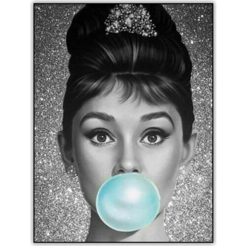 Audrey Hepburn 5d DIY Diamond Painting Foto Design Full Drill Square Crystal Mosaic Daimond Painting Embroidery Set Accessories