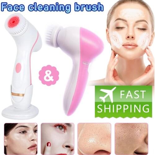 Cleansing Brush Set Face Silicone Blackhead Acne Remove Pore Cleaning Waterproof Facial Beauty Makeup Cleanser Remover Device