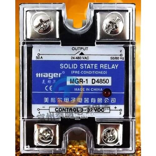 Mager Genuine new original Single - phase solid - state relay 50A DC DC control AC 220V MGR - 1 D4850 24-480VAC 3-30VDC