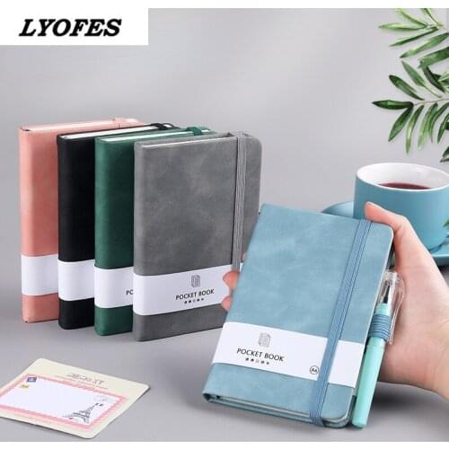 A7 A6 A5 B5 Colorful Elastic Strap Portable Notebook Student Leather Portable Pocket Pocket Book Notebooks and Journals Diary