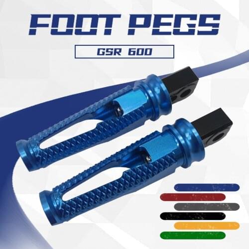 For GSR600 Foot Pegs Rear Pedal Footrest GSR 600 Motorcycle CNC Accessories Passenger Rear Footpeg Footrests