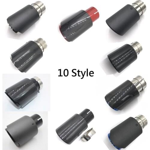 Clearance sale 10 Type Carbon Muffler Tip Exhaust System Pipe Mufflers Exhaust Tips For BMW Benz Audi