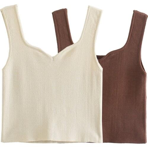Retro pit stripes, comfortable and beautiful back sports girl, slim short, thin and simple, all-match small vest