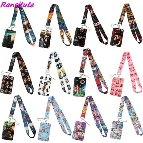Ransitute R1701 Movie Figure Cartoon Lanyard Card Holder Student Hanging Neck Mobile Phone Lanyard DIY Hang Rope Lariat Lanyard