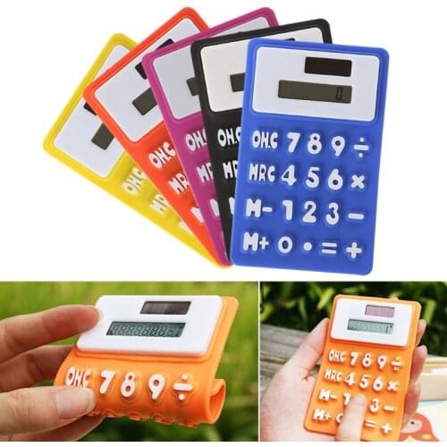 Foldable Soft Silicone Handheld Scientific Solar Calculator For School Office