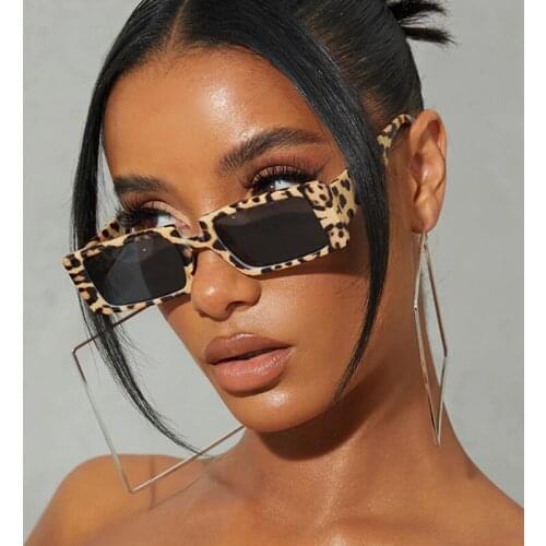 Unique Rectangle Flower Sunglasses Women Vintage Small Brand Designer Sunglasses Shades Eyewear Fashion Oculos De Sol UV400