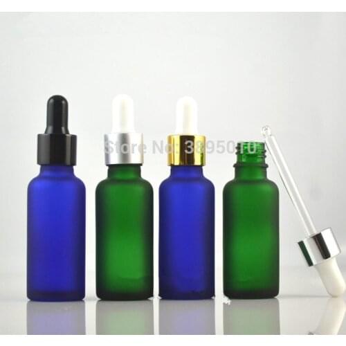 Glass Frosted 30ml Dropper Bottle 1 OZ Essential Oil Women Cosmetic Container Small Portable Travel Pot F1091