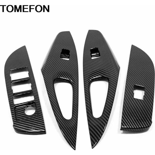 TOMEFON For Toyota Corolla 2019 2020 LHD Inner Door Armrest Window Switch Button Frame Moulding Cover Trim Interior Accessories