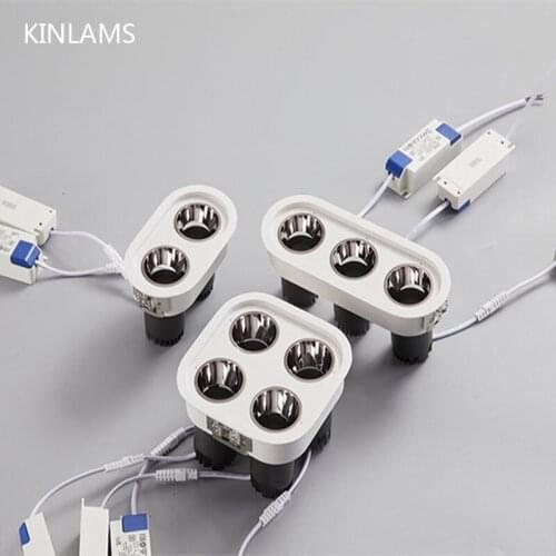 Track Light Ceiling Spots Lamp Lighting LED Fixture Surface Mounted Downlight Spotlight Living Room Household Square COB Box