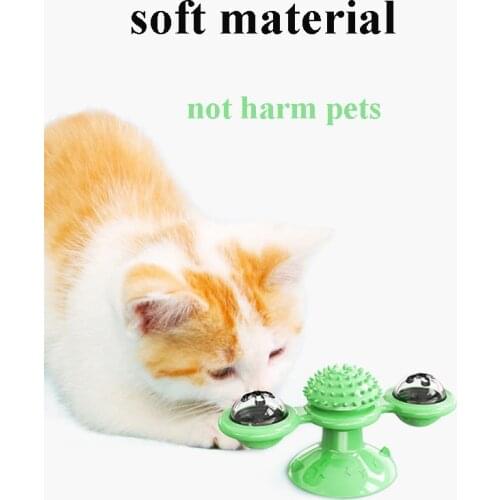 Rotating Cat Toys Interactive Catnip Ball Catmint Wall Mounted Cat Toy Massage Pet Supplies Treat Ball Chew Kitten Toys
