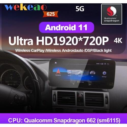 Wekeao Android 11 Car Radio For Mercedes Benz GLC C Class X253 W205 C180 C200 C220 C300 C350 NTG5.0 IPS navigation GPS 12.3"