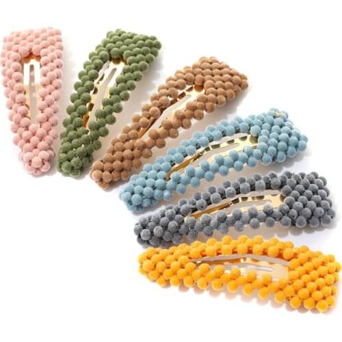 2019 NEW Fashion Women Girls Six colors Pearl Barrettes Hair Clips Elegant Headband Hairband Hairpins Headwear Hair Accessories